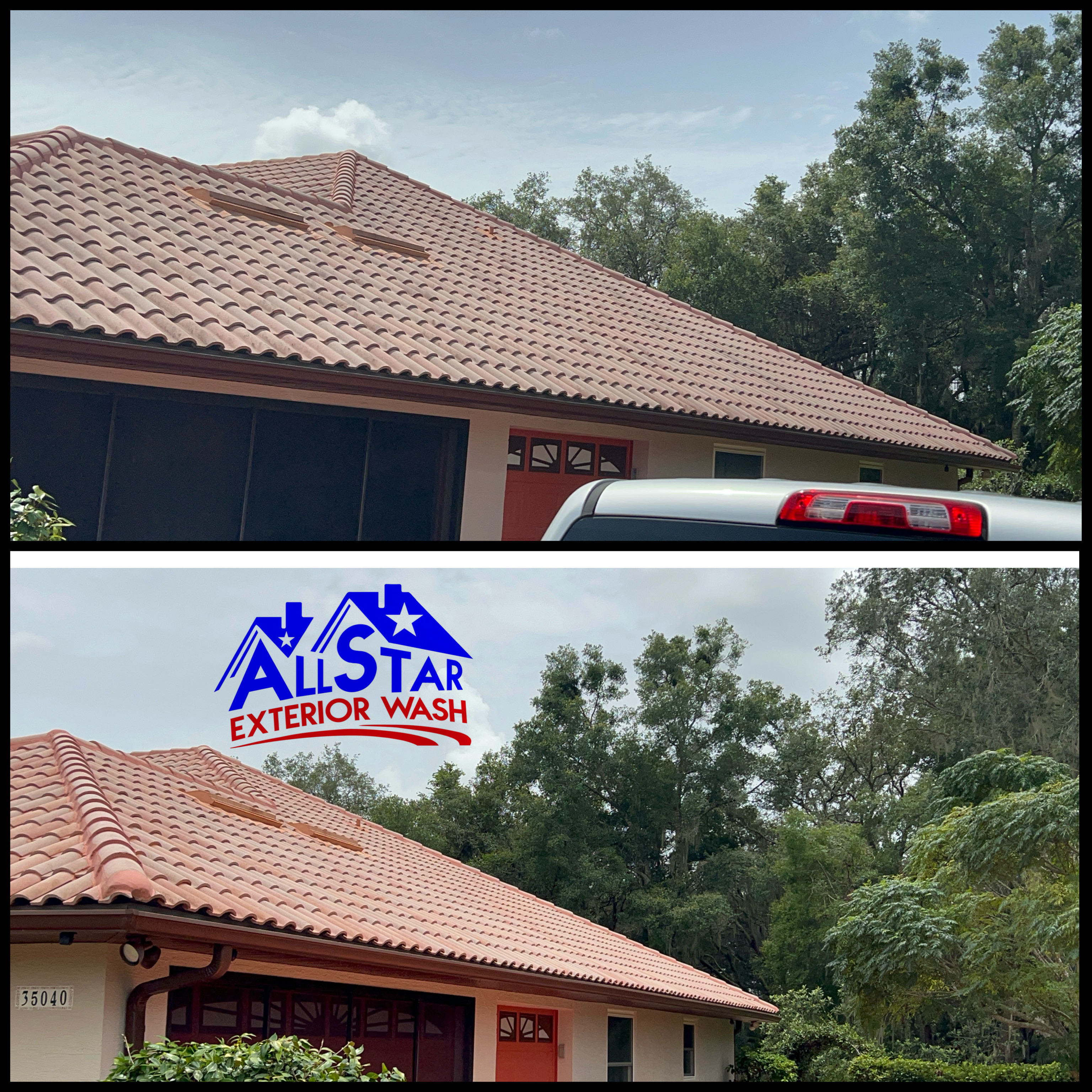 Tile roof softwash Ridge Manor Fl.  Thumbnail